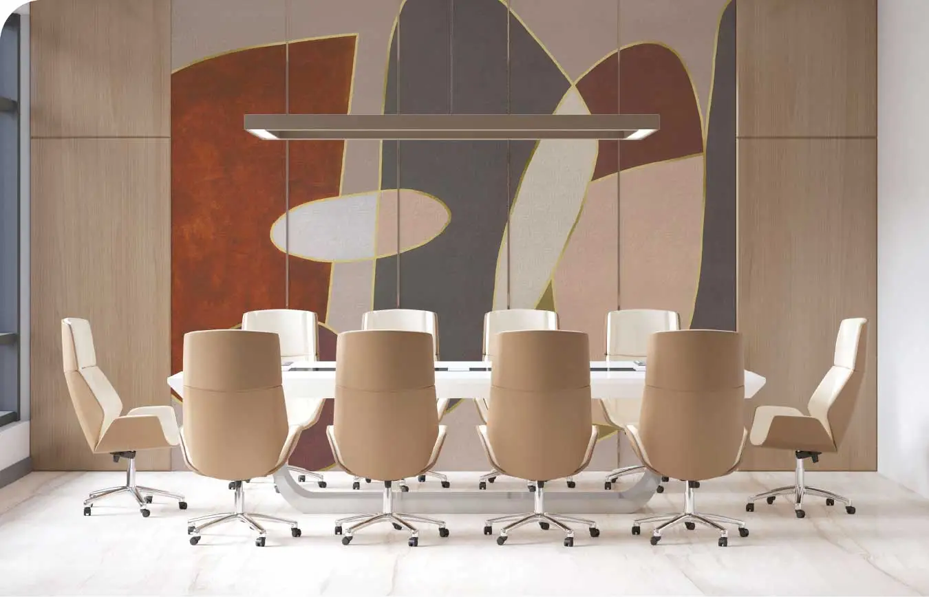 calm art deco wall mural